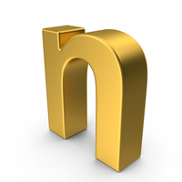 Gold Lowercase Letter N PNG & PSD Images