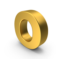 Gold Lowercase Letter O PNG & PSD Images