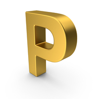 Gold Letter P PNG & PSD Images