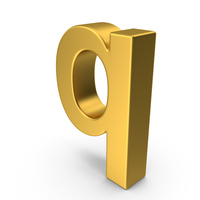 Gold Lowercase Letter Q PNG & PSD Images