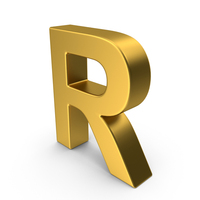 Gold Letter R PNG & PSD Images
