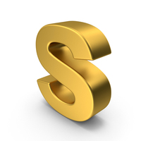 Gold Lowercase Letter S PNG & PSD Images