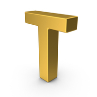 Gold Letter T PNG & PSD Images