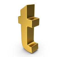 Gold Lowercase Letter T PNG & PSD Images