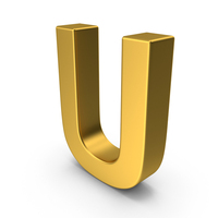 Gold Letter U PNG & PSD Images