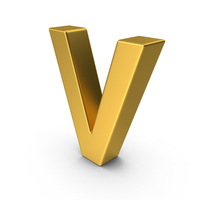Gold Letter V PNG & PSD Images