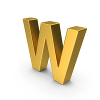 Gold Letter W PNG & PSD Images