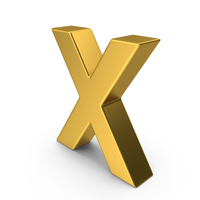 Gold Letter X PNG & PSD Images
