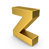 Gold Lowercase Letter Z PNG & PSD Images