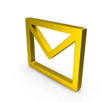 Mail Icon Gold PNG & PSD Images