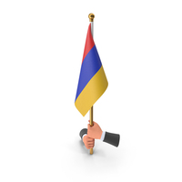 Two Hands Hold Armenia Cloth Flag PNG & PSD Images