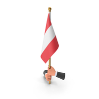 Two Hands Hold Austria Cloth Flag PNG & PSD Images