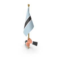 Botswana Cloth Two Hand Hold Flag PNG & PSD Images