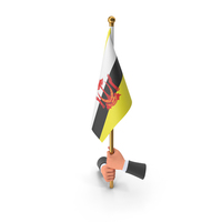 Two Hands Hold Brunei Cloth Flag PNG & PSD Images