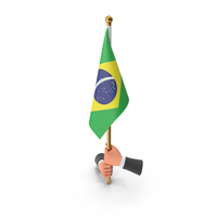 Two Hands Hold Brazil Cloth Flag PNG & PSD Images