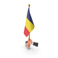 Chad Cloth Two Hand Hold Flag PNG & PSD Images