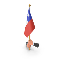 Two Hands Hold Chile Cloth Flag PNG & PSD Images