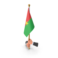 Two Hands Hold Burkina Cloth Flag PNG & PSD Images