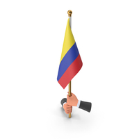 Colombia Cloth Two Hand Hold Flag PNG & PSD Images