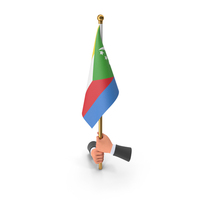 Two Hands Hold Comoros Cloth Flag PNG & PSD Images