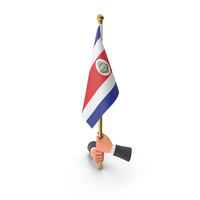 Two Hands Hold Costa Rica Cloth Flag PNG & PSD Images