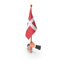 Two Hands Hold Denmark Cloth Flag PNG & PSD Images
