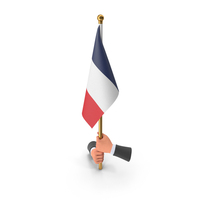 France Cloth Two Hand Hold Flag PNG & PSD Images