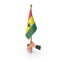 Two Hands Hold Ghana Cloth Flag PNG & PSD Images
