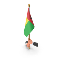 Two Hands Hold Guinea Bissau Cloth Flag PNG & PSD Images
