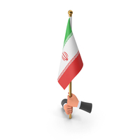 Two Hands Hold Iran Cloth Flag PNG & PSD Images