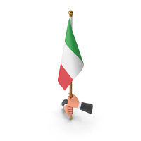 Two Hands Hold Italy Cloth Flag PNG & PSD Images