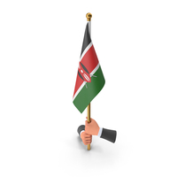 Kenya Cloth Two Hand Hold Flag PNG & PSD Images
