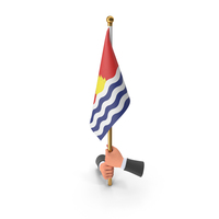 Two Hands Hold Kiribati Cloth Flag PNG & PSD Images