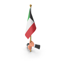 Two Hands Hold Kuwait Cloth Flag PNG & PSD Images