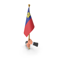 Two Hands Hold Liechtenstein Cloth Flag PNG & PSD Images