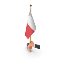 Two Hands Hold Malta Cloth Flag PNG & PSD Images