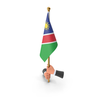 Two Hands Hold Namibia Cloth Flag PNG & PSD Images