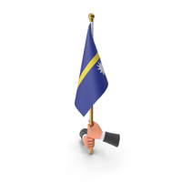 Two Hands Hold Nauru Cloth Flag PNG & PSD Images