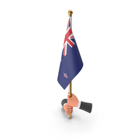 New Zealand Cloth Two Hand Hold Flag PNG & PSD Images