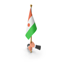 Niger Cloth Two Hand Hold Flag PNG & PSD Images