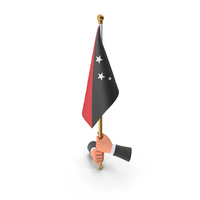 Two Hands Hold Papua New Guinea Cloth Flag PNG & PSD Images