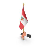 Two Hands Hold Peru Cloth Flag PNG & PSD Images