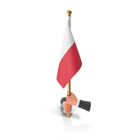 Two Hands Hold Poland Cloth Flag PNG & PSD Images