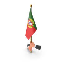 Two Hands Hold Portugal Cloth Flag PNG & PSD Images