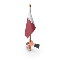 Two Hands Hold Qatar Cloth Flag PNG & PSD Images