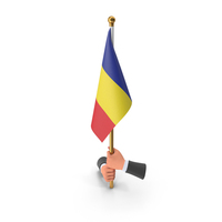 Two Hands Hold Romania Cloth Flag PNG & PSD Images