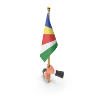 Two Hands Hold Seychelles Cloth Flag PNG & PSD Images
