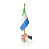 Two Hands Hold Sierra Leone Cloth Flag PNG & PSD Images