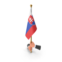 Two Hands Hold Slovakia Cloth Flag PNG & PSD Images