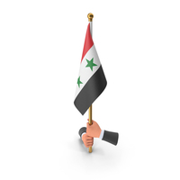 Two Hands Hold Syria Cloth Flag PNG & PSD Images
